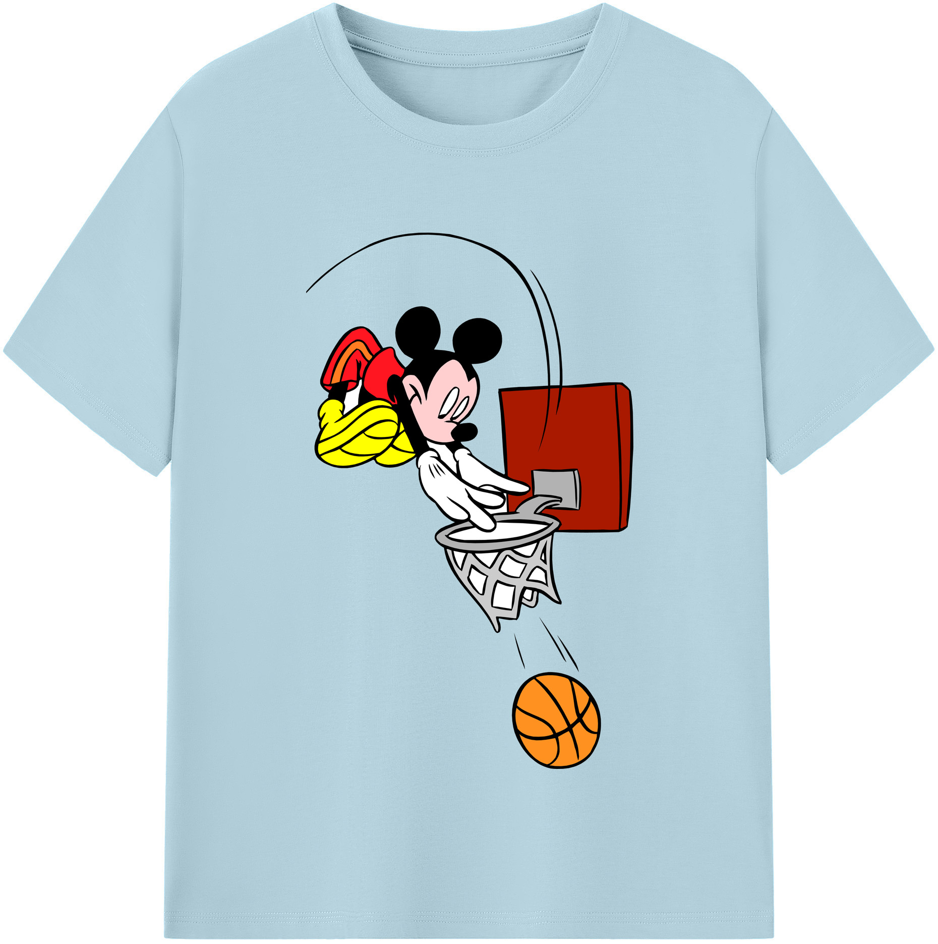 （画像用） ミッキーマウス Mickey Mouse 綿100％半袖Tシャツ（フロントプリント）